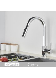 Free Shipping Black Kitchen Faucet Two Function Single Handle Pull Out Mixer Deck Mounted Hot and Cold Water Taps