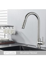 Free Shipping Black Kitchen Faucet Two Function Single Handle Pull Out Mixer Deck Mounted Hot and Cold Water Taps