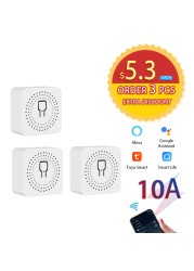 Avoir 1-5pcs Smart Life Circuit Breaker Tuya Switch Wifi Smart Home Socket Wireless Sensor Switch Mini Wifi Console 16A