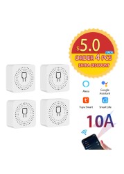 Avoir 1-5pcs Smart Life Circuit Breaker Tuya Switch Wifi Smart Home Socket Wireless Sensor Switch Mini Wifi Console 16A