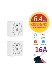 Avoir 1-5pcs Smart Life Circuit Breaker Tuya Switch Wifi Smart Home Socket Wireless Sensor Switch Mini Wifi Console 16A