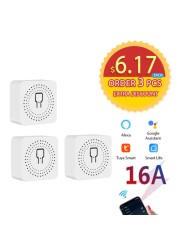 Avoir 1-5pcs Smart Life Circuit Breaker Tuya Switch Wifi Smart Home Socket Wireless Sensor Switch Mini Wifi Console 16A