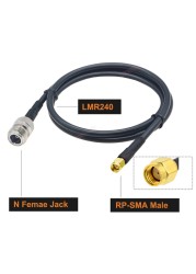 LMR240 Pigtail N Female to SMA Male Plug RF Adapter 50ohm 50-4 RF Coaxial Cable Jumper 4G 5G LTE Extension Cord 50cm~50m