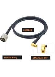 LMR240 Pigtail N Female to SMA Male Plug RF Adapter 50ohm 50-4 RF Coaxial Cable Jumper 4G 5G LTE Extension Cord 50cm~50m