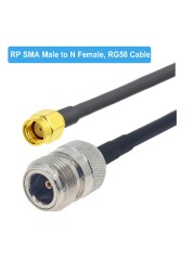 1pc RG58 N Type Male/Female to SMA Male Plug RF Coaxial Adapter Pigtail Cable RG-58 Extension Jumper Cord 15cm 50cm 1M 2M 5M