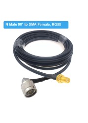 1pc RG58 N Type Male/Female to SMA Male Plug RF Coaxial Adapter Pigtail Cable RG-58 Extension Jumper Cord 15cm 50cm 1M 2M 5M