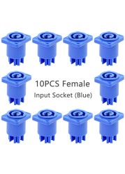 10pcs/lot 3 Pin AC Powercon Connector Male Plug NAC3FCA NAC3FCB AC Power Plug 20A/250V for Stage Light LED Screen Blue/White