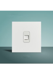 LIWBET white color wall toggle switch and metal plate 1gang/2gang/3gang/4gang 2 way light switch and wall socket