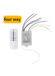 Remote Control Switch 220V 1/2/3/4 Channel Wireless Digital Remote Control Switch ON/OFF for Lamp Light Receiver