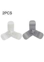 2pcs Durable Self-adhesive Wire Storage Installation 3 Paddles Glass Desktop Desktop Space Saving Wall Removable Cable Organizer Home