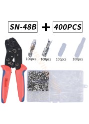 400/600pcs 3.9mm Auto Car Motorcycle Bullet Terminals Crimp Terminals Electrical Wire Connector Insulation Female and Male Crimping Pliers