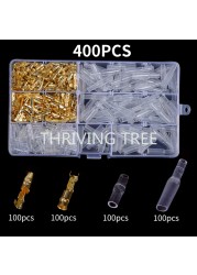 400/600pcs Bullet Terminals Car Auto Motorcycle Terminals Crimp Terminals Electrical Wire Connectors Bullet Connectors SN48B Crimping Kit