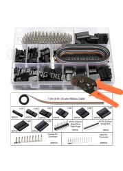 760x 2/3/4/5/6p jumper pitch terminal housing header connector 1500x single row right angle female male pin connector with plier