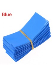 PVC Li-ion Heat Shrink Tubing, 100pcs, 18650 Battery Case, Pre-cut 72 x 18.5mm, Battery Cover