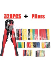 328/280pcs Insulated Spade Butt Loop Fork Loop Lugs Rolled Terminals Electrical Cable Crimp Connector Wire Stripper Plier