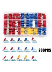 480/1200pcs assorted spade terminals insulated cable connector electrical wire assorted crimp butt loop thorn loop lugs plier