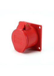 32A 4 Pin 3P+E IP44 380-415V Electrical Connector Power Waterproof Dustproof Industrial Male And Female Plug Socket