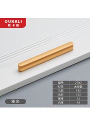 Modern Luxury Cabinet Pulls Space Aluminum Cabinet Handle Bedroom Doorknob Kitchen Storage Cabinets Furniture Handles Drawers