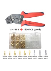 900/600/315pcs 2.8/4.8/6.3mm Insulated Crimp Terminals Seal Electrical Wire Connectors Crimp Terminal Connector Assortment Kit