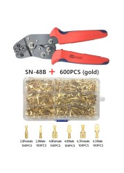 900/600/315pcs 2.8/4.8/6.3mm Insulated Crimp Terminals Seal Electrical Wire Connectors Crimp Terminal Connector Assortment Kit