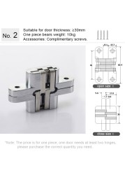 Hidden Hinge Invisible Cabinet Door Hinge , Zinc Alloy Hidden Door Hinge 180 Degree Swing Hinges For Front Door Wooden Box