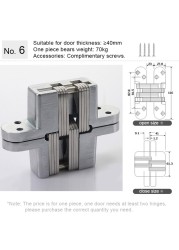 Hidden Hinge Invisible Cabinet Door Hinge , Zinc Alloy Hidden Door Hinge 180 Degree Swing Hinges For Front Door Wooden Box