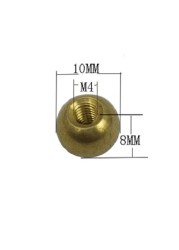 10pcs/lot M3/M4/M5/M6/M10 brass female ball head copper inner teeth ball nut, light cap nut cap, lighting accessories