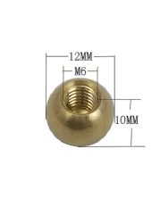 10pcs/lot M3/M4/M5/M6/M10 brass female ball head copper inner teeth ball nut, light cap nut cap, lighting accessories