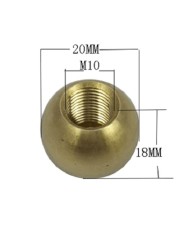 10pcs/lot M3/M4/M5/M6/M10 brass female ball head copper inner teeth ball nut, light cap nut cap, lighting accessories