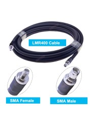 SMA Cable LMR400 SMA Female to RP SMA Male 50 Ohm Low Loss RF Pigtail Adapter WiFi Antenna Extension Cable Signal Booster Jumper