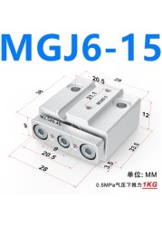 MGJ MGJ6 MGJ10 Miniature Steering Rod Cylinder Same as SMC MGJ6-5 MGJ6-10 MGJ6-15 MGJ6-20 MGJ10-5 MGJ10-10 MGJ10-15 MGJ10-20