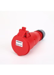 32A 5 Pin 220V-415V IP44 3P+E+N Waterproof Dustproof Male Female Plug And Socket Connector For Aerospace Industry