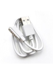 Free Shipping Magnetic Charging Cable USB 2.0 Male to 4P Pogo Magnetic Charger Cable Cord for Smart Watch GT88 G3 KW18 Y3 KW88