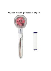 Turbo Shower Head Adjustable Water Pressure Shower Sprayer With Filter Handheld Universal Shower Panel Bath Shower Nozzle