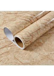 50 Colors Self Adhesive Marble Wallpaper Peel and Stick Waterproof Bathroom Kitchen Cabinets Desktop Stickers Home Decor Film