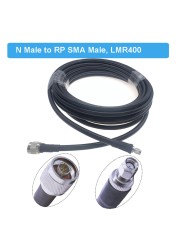 RP-SMA Male to N Female LMR400 Cable 50 Ohm RF Coax Extension Jumper Pigtail for 4G LTE Cellular Amplifier Phone Signal Booster