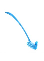 Portable Plastic Toilet Brush Bending Long Handle Bathroom Toilet Bowl Scrub Double Sided Cleaning Brush Bathroom Accessories