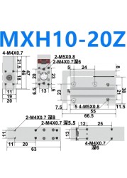 MXH10 Compact Slide Cylinder Same asSMC MXH10-5Z MXH10-10Z MXH10-15Z MXH10-20Z MXH10-25Z MXH10-30Z MXH10-40Z MXH10-50Z MXH10-60Z