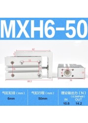 MXH6 Compact Slide Cylinder Same as SMC MXH6-5Z MXH6-10Z MXH6-15Z MXH6-20Z MXH6-25Z MXH6-30Z MXH6-40Z MXH6-50Z MXH6-60Z