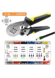 Insulated Wire Connector Terminal Crimping Terminal Cold Crimping Insulated Terminal Crimping Tool 16-6/6-4 Wire Stripper D1