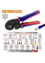 Insulated Wire Connector Terminal Crimping Terminal Cold Crimping Insulated Terminal Crimping Tool 16-6/6-4 Wire Stripper D1