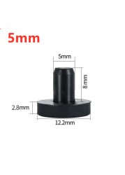 Black White Silicone Rubber Hole Plugs 2.7mm-14mm T Taipei Round Solid Hole Caps High Temperature Seal Stopper Dust Plug