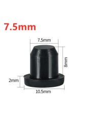 Black White Silicone Rubber Hole Plugs 2.7mm-14mm T Taipei Round Solid Hole Caps High Temperature Seal Stopper Dust Plug