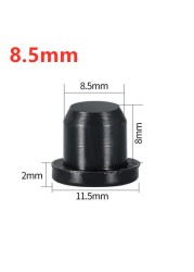 Black White Silicone Rubber Hole Plugs 2.7mm-14mm T Taipei Round Solid Hole Caps High Temperature Seal Stopper Dust Plug