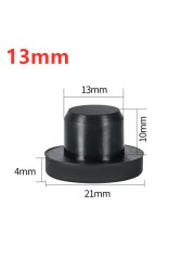 Black White Silicone Rubber Hole Plugs 2.7mm-14mm T Taipei Round Solid Hole Caps High Temperature Seal Stopper Dust Plug