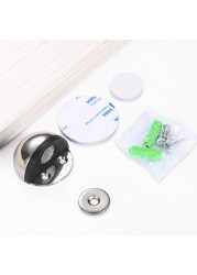 NAIERDI Stainless Steel Rubber Magnetic Door Stopper Non Punching Sticker Hidden Door Holders Floor Mounted Nail-Free Door Stops