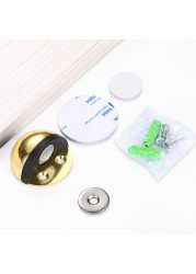 NAIERDI Stainless Steel Rubber Magnetic Door Stopper Non Punching Sticker Hidden Door Holders Floor Mounted Nail-Free Door Stops