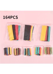 127/164pcs Heat Shrink Tubing Set Electric Shrink Tubing Wrap Wire Wrap Cable Waterproof Thermoresistant