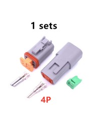 1 set German DT06 DT04 Car Connectors Waterproof Male and Female Butt Plug 2 3 4 6 8 12 Pins 22-16AWG