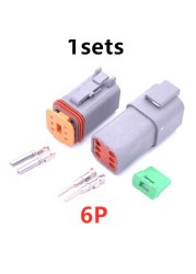 1 set German DT06 DT04 Car Connectors Waterproof Male and Female Butt Plug 2 3 4 6 8 12 Pins 22-16AWG